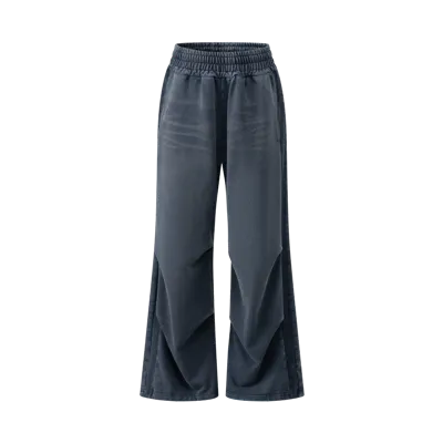 Pantaloni de trening din bumbac grei, cu spălare cu acid OEM, cu picior largi, imprimare DTG Kornit